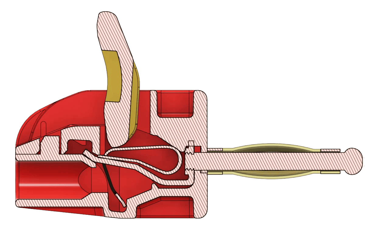 Theatron GmbH - Illustration des Querschnitts eines Speaker Snap Banana Steckers