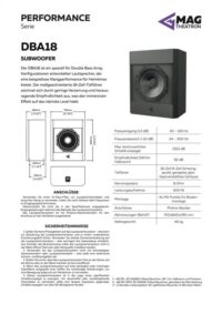 MAG Theatron DBA18 | Heimkino-Subwoofer | Theatron GmbH