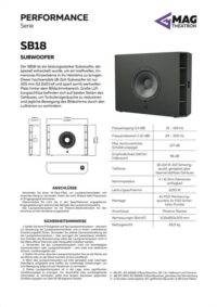 MAG Theatron SB18 | Heimkino-Subwoofer | Theatron GmbH